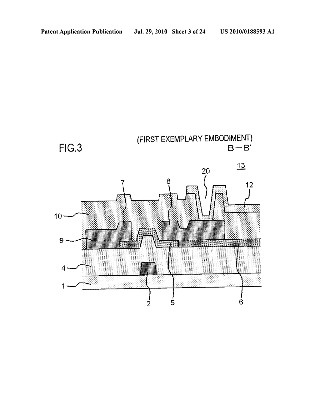 THIN-FILM TRANSISTOR ARRAY SUBSTRATE, METHOD OF MANUFACTURING SAME AND LIQUID CRYSTAL DISPLAY DEVICE - diagram, schematic, and image 04