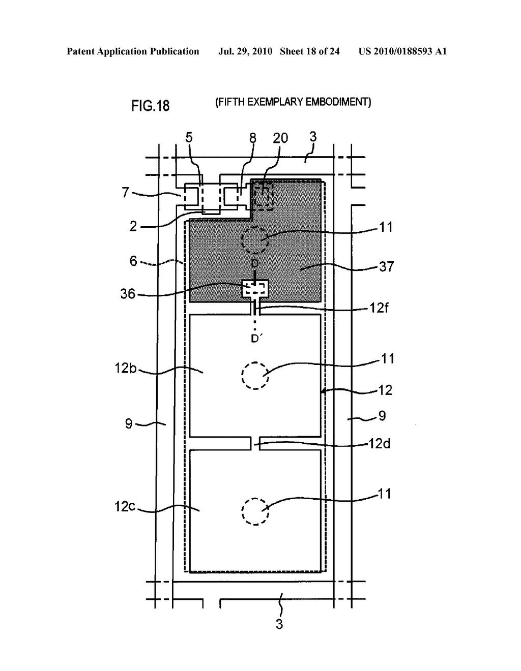 THIN-FILM TRANSISTOR ARRAY SUBSTRATE, METHOD OF MANUFACTURING SAME AND LIQUID CRYSTAL DISPLAY DEVICE - diagram, schematic, and image 19