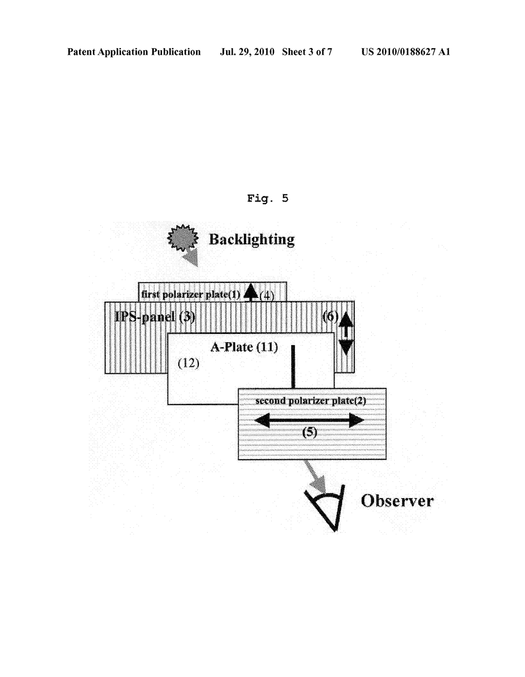 IN-PLANE SWITCHING LIQUID CRYSTAL DISPLAY INCLUDING VIEWING ANGLE COMPENSATION FILM USING +A-PLATE - diagram, schematic, and image 04