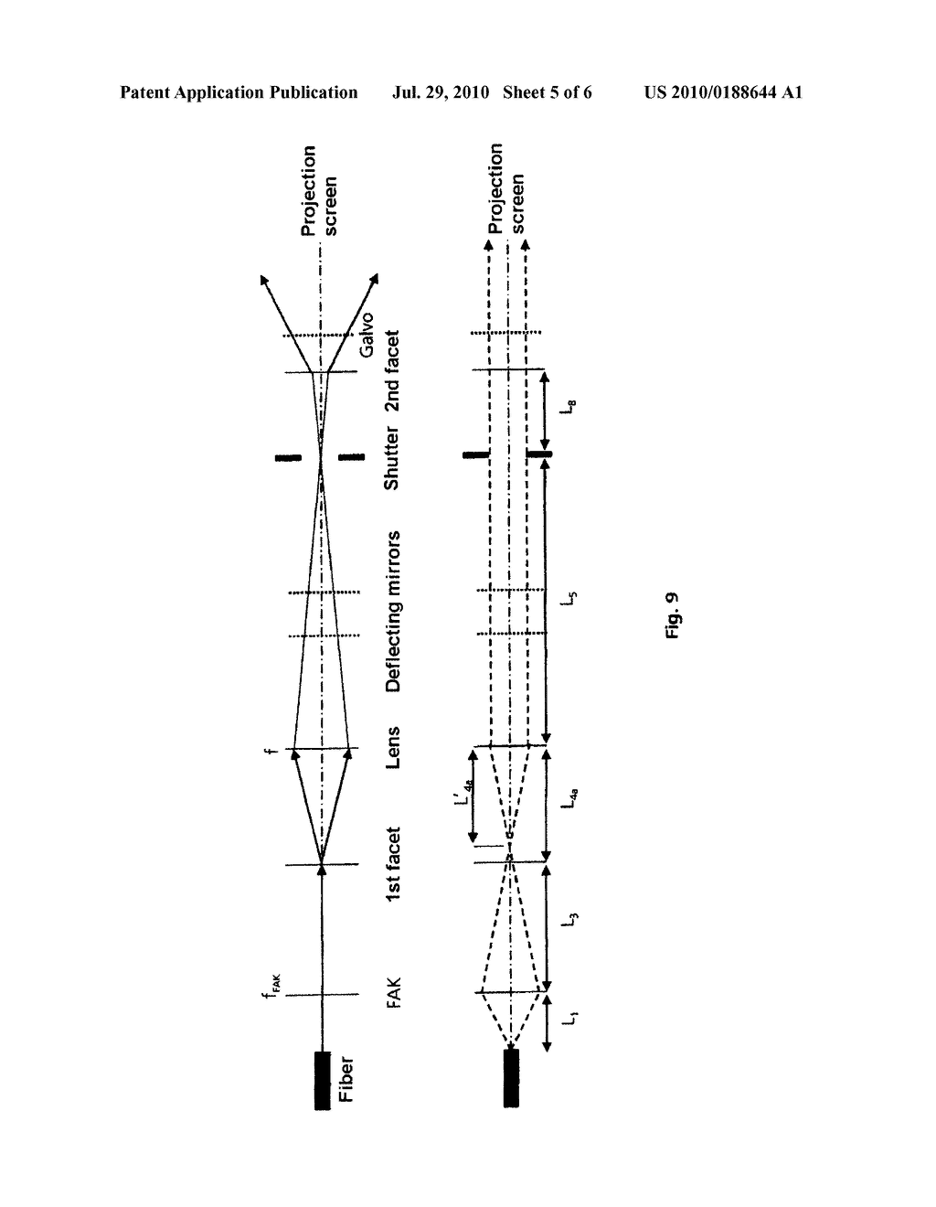 METHOD AND DEVICE FOR PROJECTING AN IMAGE ON A PROJECTION SURFACE - diagram, schematic, and image 06