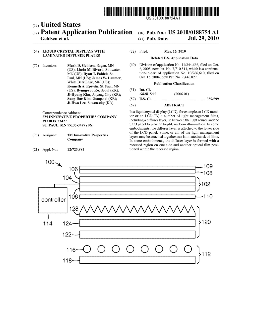 LIQUID CRYSTAL DISPLAYS WITH LAMINATED DIFFUSER PLATES - diagram, schematic, and image 01