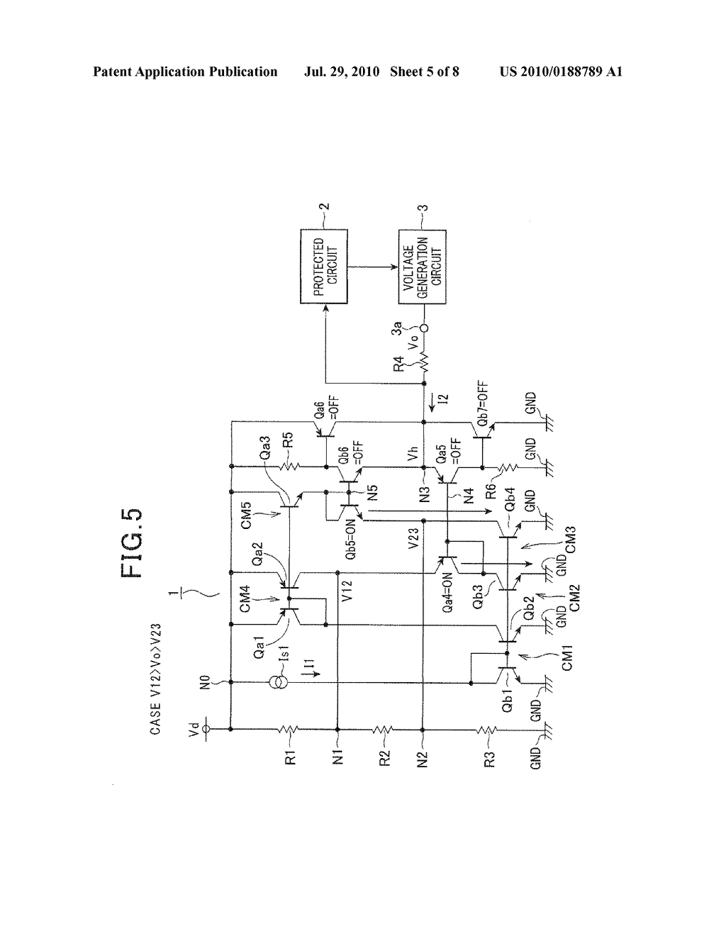 WINDOW COMPARATOR CIRCUIT FOR LIMITING INPUT VOLTAGE APPLIED TO OBJECT CIRCUIT - diagram, schematic, and image 06