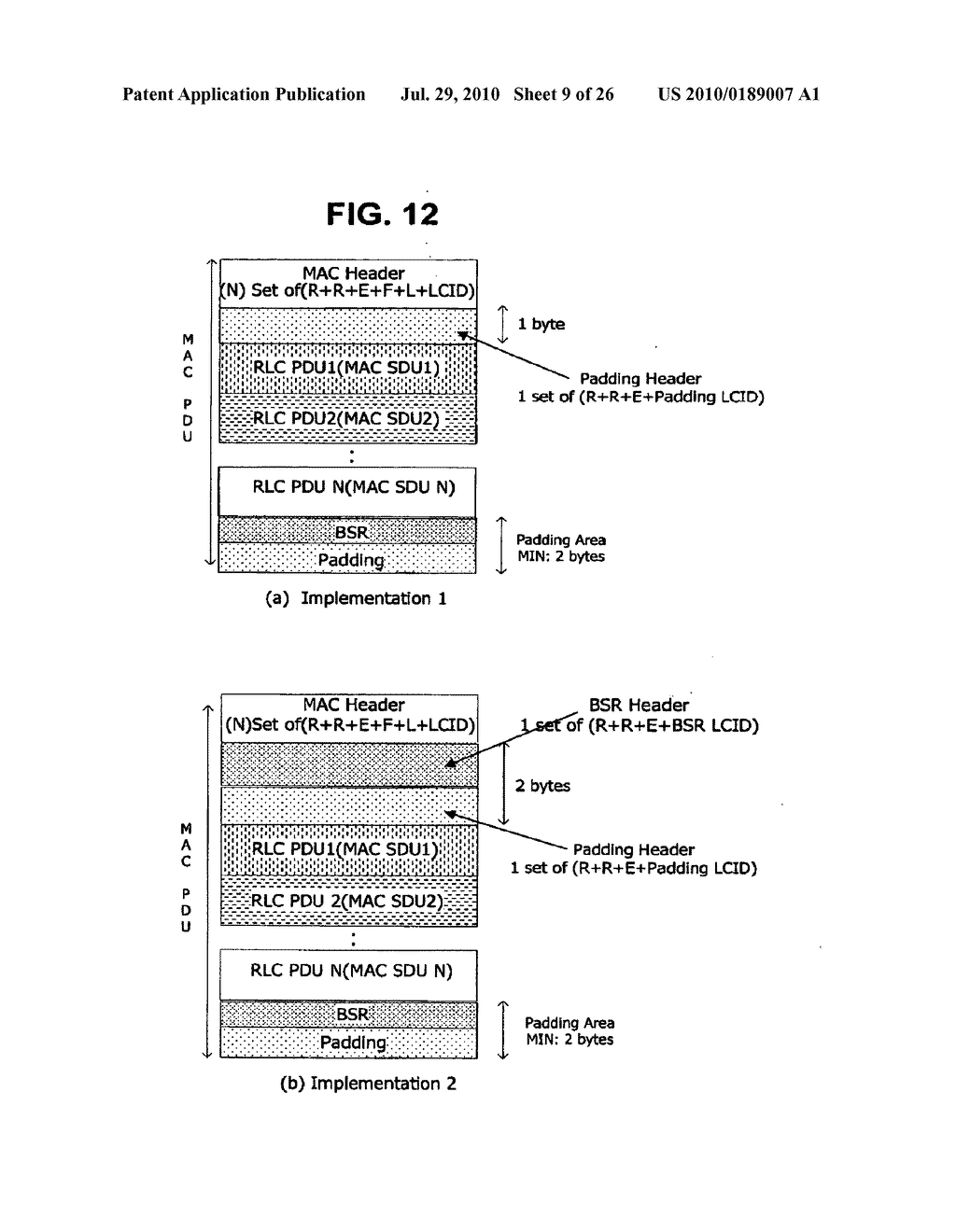 Apparatus And Method For Constructing A Data Unit That Includes A Buffer Status Report - diagram, schematic, and image 10