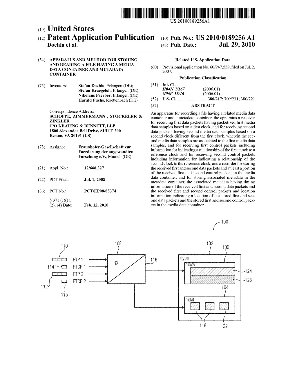 APPARATUS AND METHOD FOR STORING AND READING A FILE HAVING A MEDIA DATA CONTAINER AND METADATA CONTAINER - diagram, schematic, and image 01