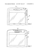 HANDHELD ELECTRONIC DEVICE HAVING HIDDEN SOUND OPENINGS OFFSET FROM AN AUDIO SOURCE diagram and image