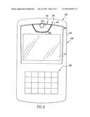 HANDHELD ELECTRONIC DEVICE HAVING HIDDEN SOUND OPENINGS OFFSET FROM AN AUDIO SOURCE diagram and image