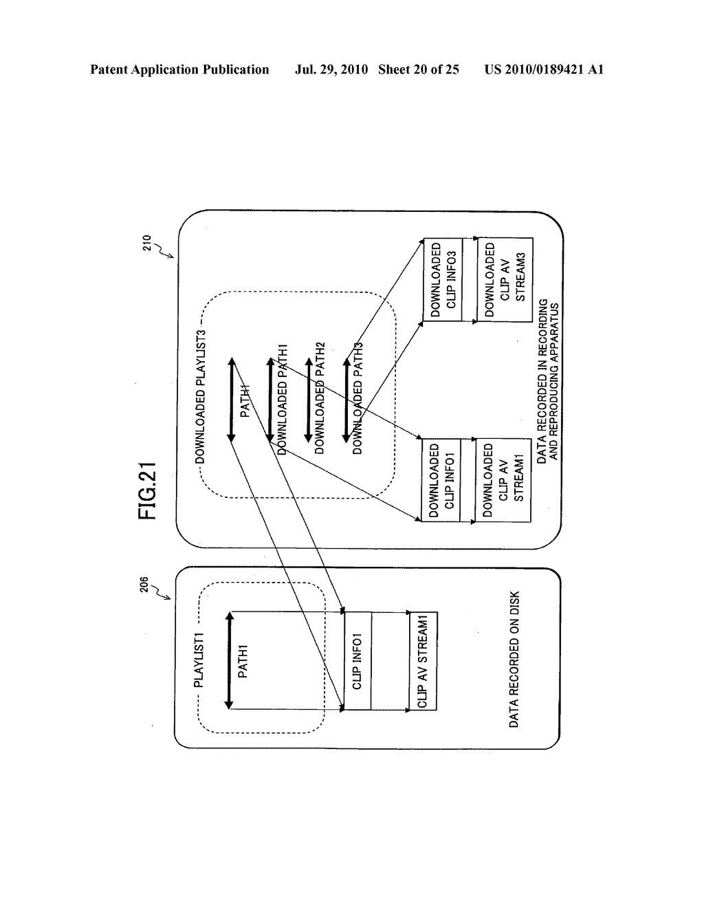 RECORDING AND REPRODUCING APPARATUS, FILE ACCESSING METHOD, AV DATA MANAGING METHOD, AND SERVER - diagram, schematic, and image 21