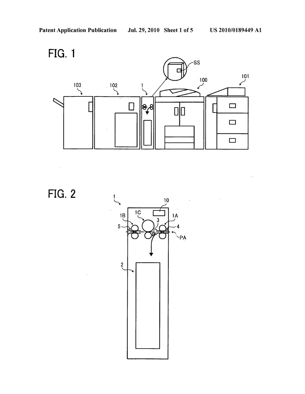 Recording sheet processing device - diagram, schematic, and image 02