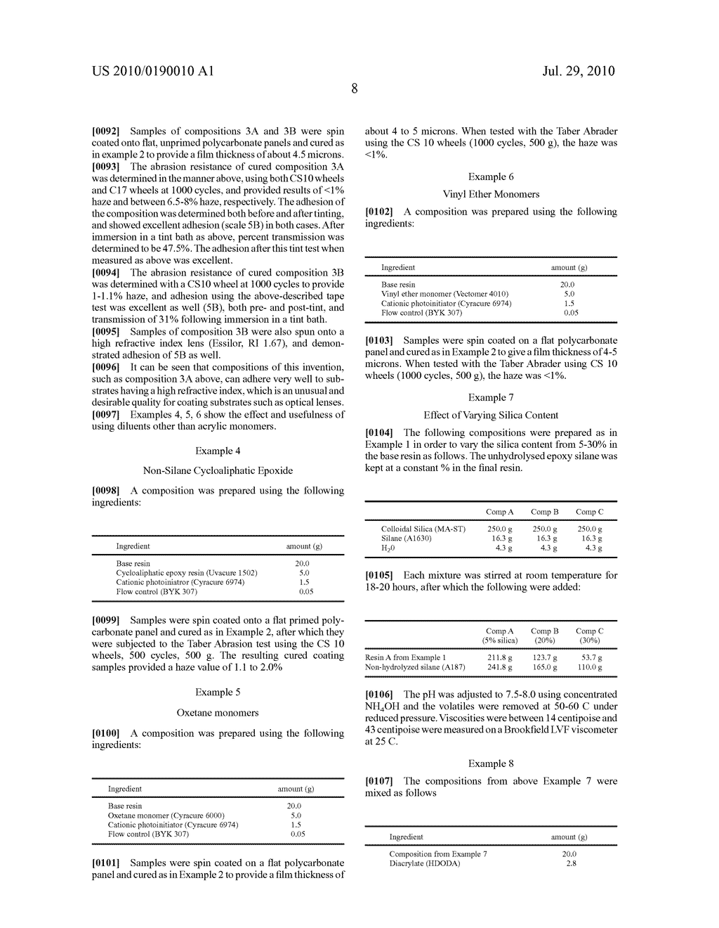 OPTICAL COATING COMPOSITION - diagram, schematic, and image 09