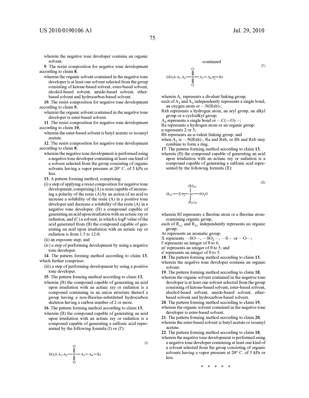 RESIST COMPOSITION FOR NEGATIVE TONE DEVELOPMENT AND PATTERN FORMING METHOD USING THE SAME - diagram, schematic, and image 85