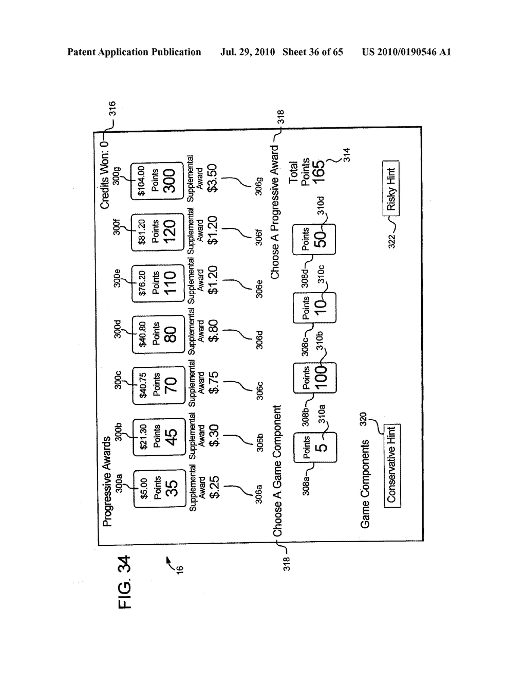 GAMING SYSTEM AND METHOD FOR ENABLING A PLAYER TO SELECT PROGRESSIVE AWARDS TO TRY FOR AND CHANCES OF WINNING PROGRESSIVE AWARDS - diagram, schematic, and image 37