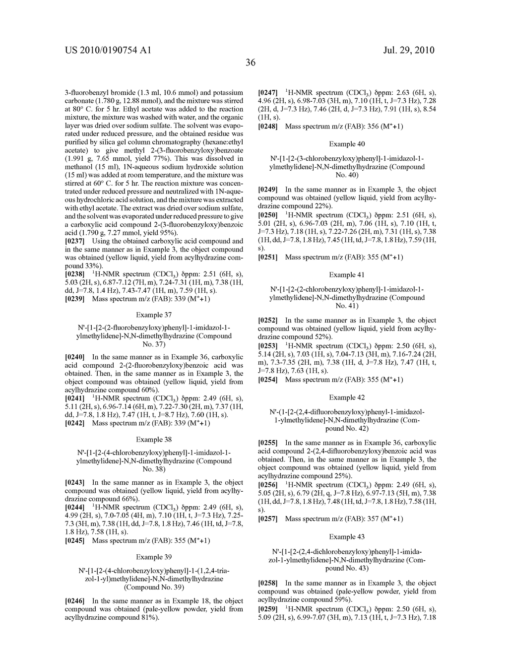 AZOLYLMETHYLIDENEHYDRAZINE DERIVATIVE AND USE THEREOF - diagram, schematic, and image 37