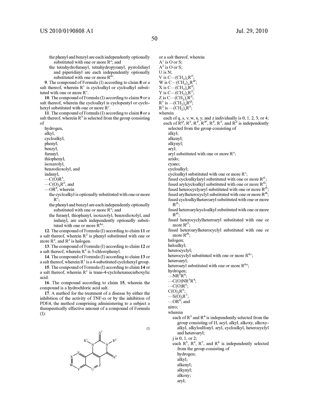 Tricyclic Compounds As Modulators of TNF-alpha Synthesis - diagram, schematic, and image 51