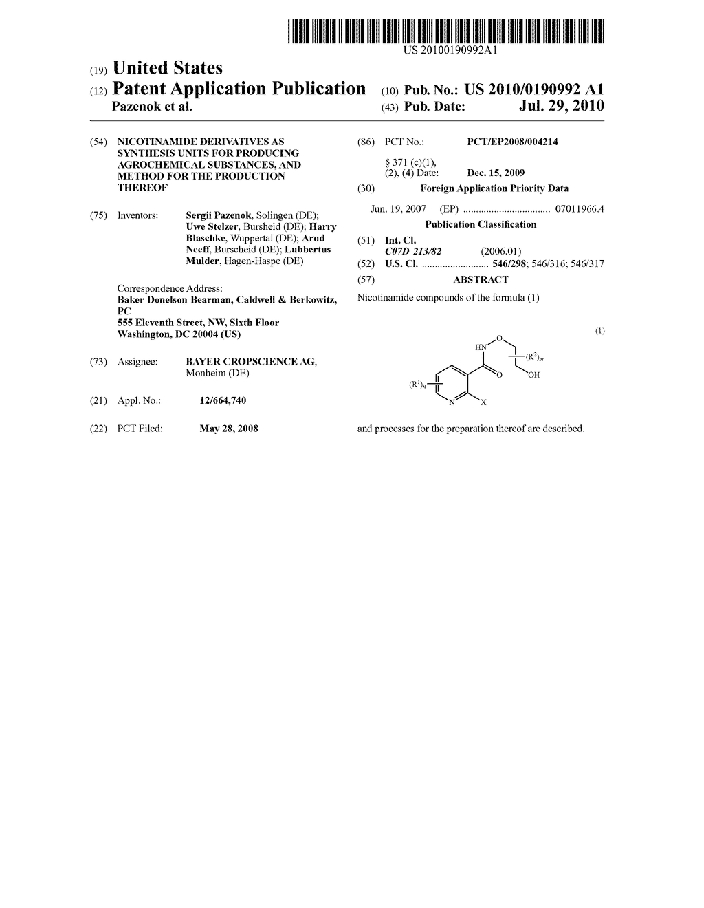 Nicotinamide derivatives as synthesis units for producing agrochemical substances, and method for the production thereof - diagram, schematic, and image 01