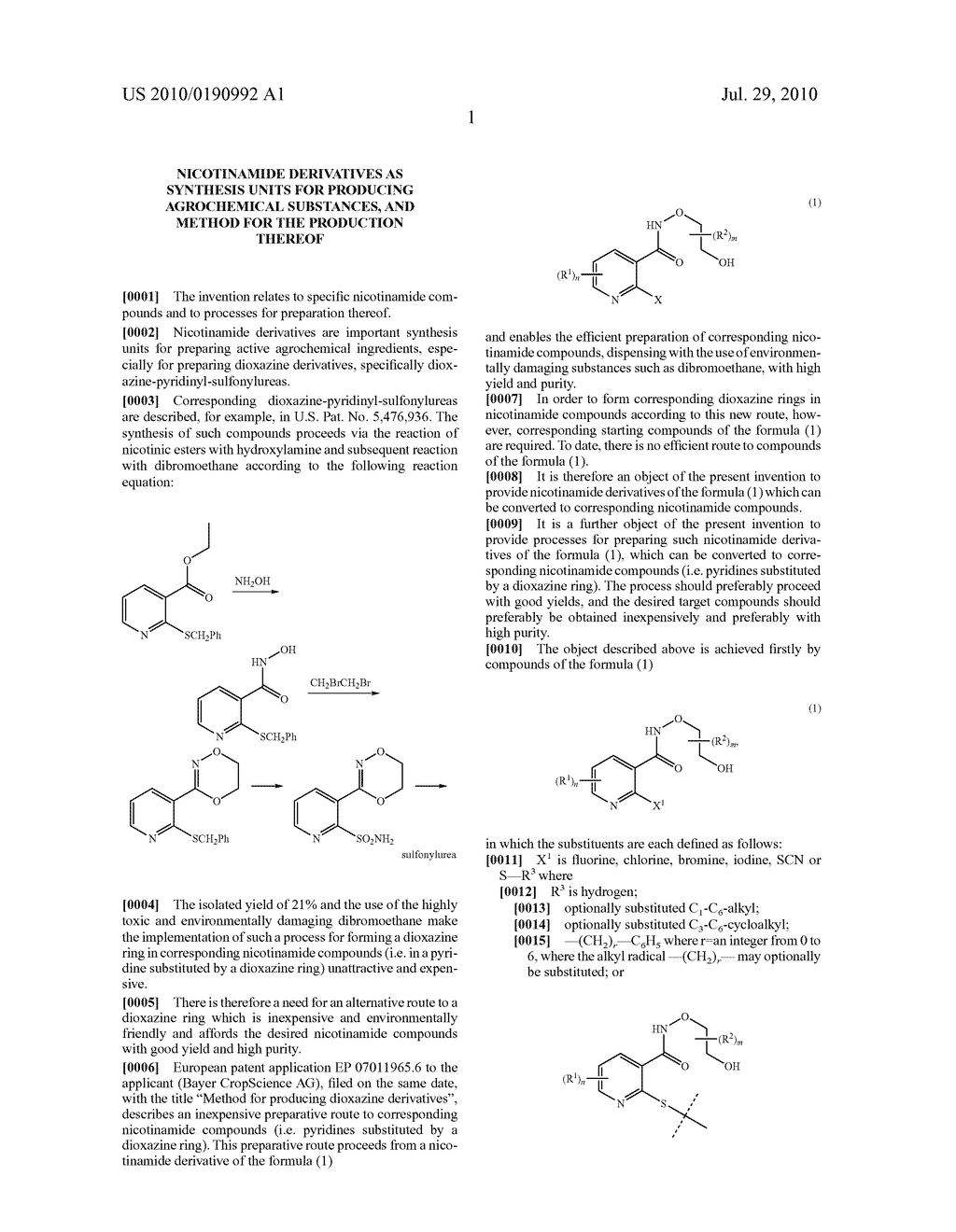 Nicotinamide derivatives as synthesis units for producing agrochemical substances, and method for the production thereof - diagram, schematic, and image 02