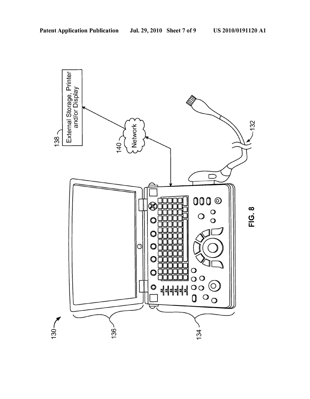 APPARATUS AND METHOD FOR CONTROLLING AN ULTRASOUND SYSTEM BASED ON CONTACT WITH AN ULTRASOUND PROBE - diagram, schematic, and image 08