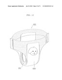 DISPOSABLE DIAPER WITH SPACED ELASTIC LEG OPENINGS FOR IMPROVED APPEARANCE diagram and image