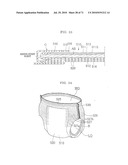 DISPOSABLE DIAPER WITH SPACED ELASTIC LEG OPENINGS FOR IMPROVED APPEARANCE diagram and image