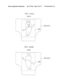 DISPOSABLE DIAPER WITH SPACED ELASTIC LEG OPENINGS FOR IMPROVED APPEARANCE diagram and image