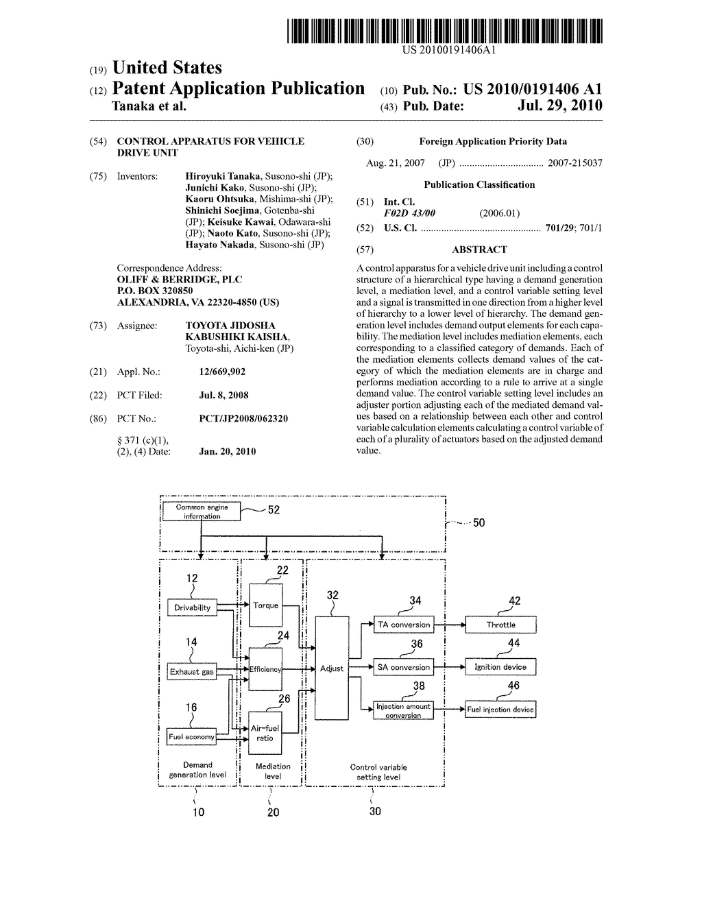 CONTROL APPARATUS FOR VEHICLE DRIVE UNIT - diagram, schematic, and image 01