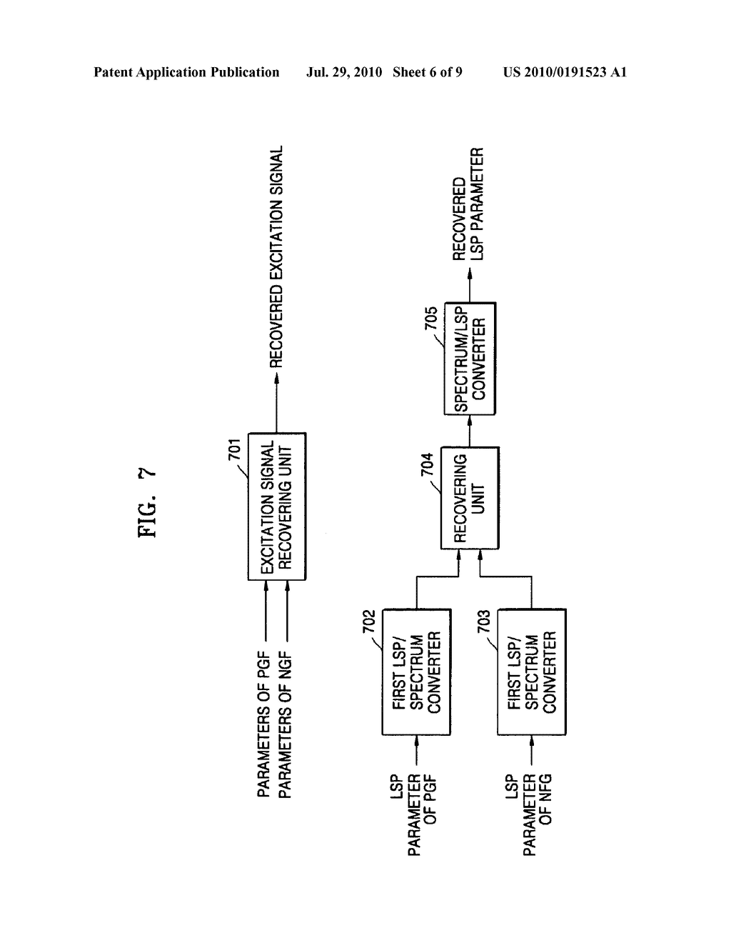 Method and apparatus for recovering line spectrum pair parameter and speech decoding apparatus using same - diagram, schematic, and image 07