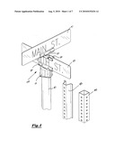 Method and apparatus for mounting signs and other displays diagram and image