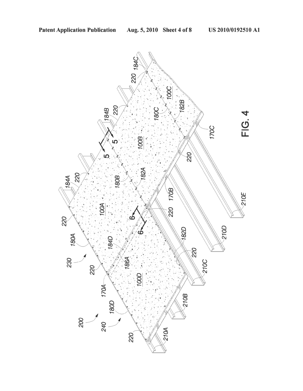 Fire-Retardant Cementitious Shear Board Having Metal Backing with Tab for Use as Underlayment Panel for Floor or Roof - diagram, schematic, and image 05