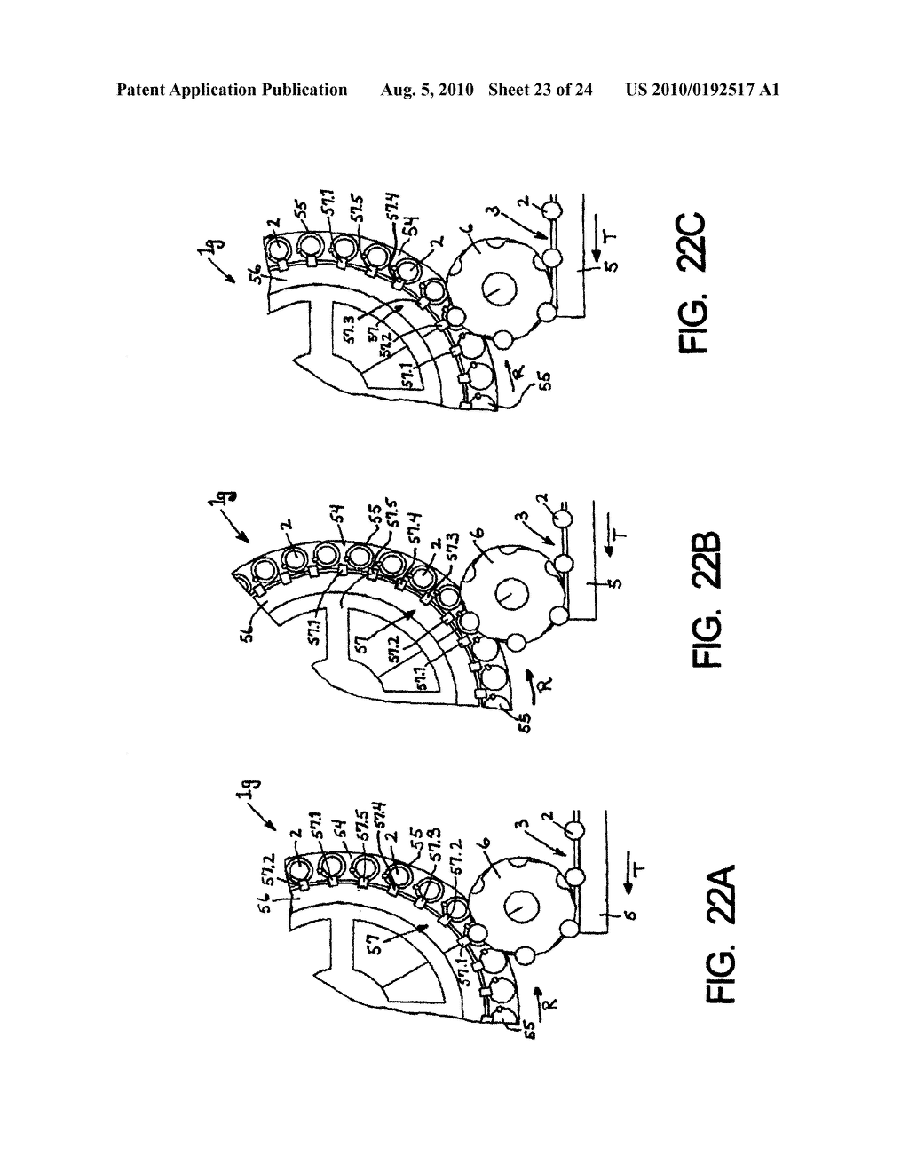 DEVICE AND METHOD FOR ADDING INFORMATION ON THE OUTER SURFACE OF ARTICLES, SUCH AS CONTAINERS IN A CONTAINER FILLING PLANT - diagram, schematic, and image 24