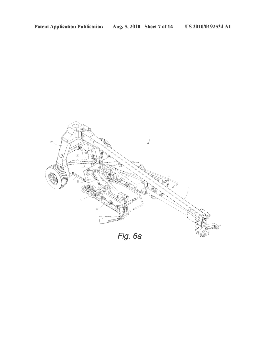 Four-Bar Linkage for Suspending a Header for an Agricultural Implement - diagram, schematic, and image 08