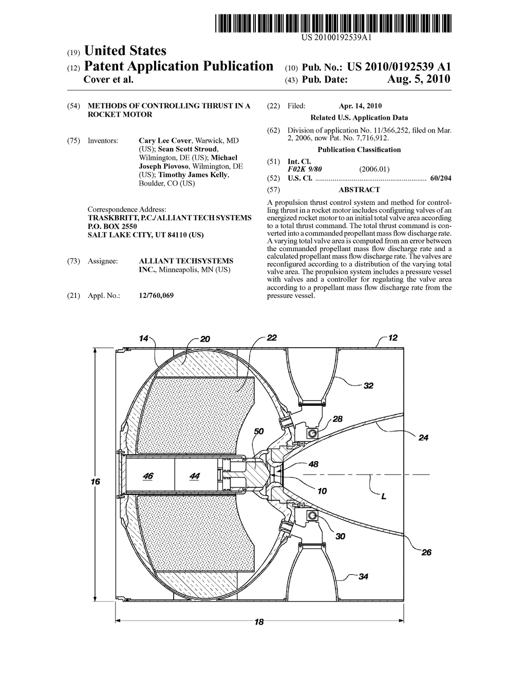 METHODS OF CONTROLLING THRUST IN A ROCKET MOTOR - diagram, schematic, and image 01