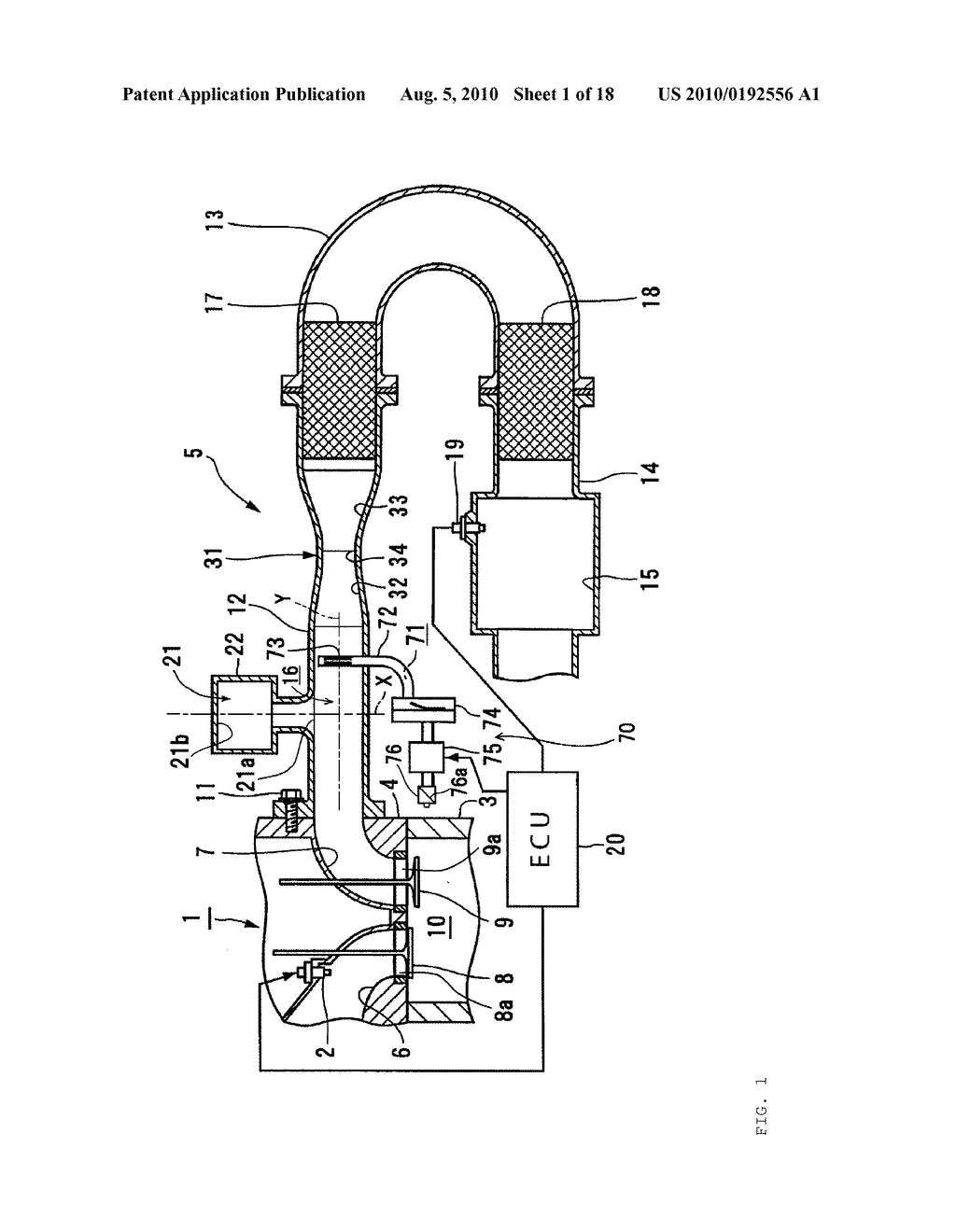 INTERNAL COMBUSTION ENGINE, VEHICLE, MARINE VESSEL, AND SECONDARY AIR SUPPLY METHOD FOR INTERNAL COMBUSTION ENGINE - diagram, schematic, and image 02