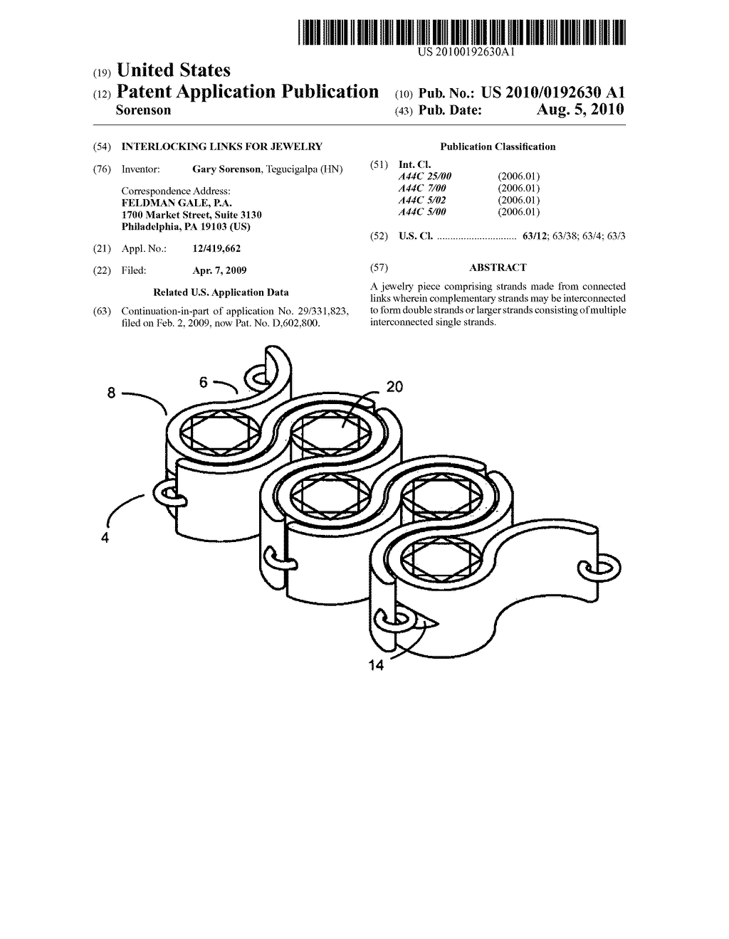 INTERLOCKING LINKS FOR JEWELRY - diagram, schematic, and image 01