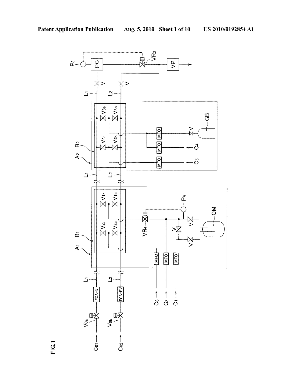 GAS SUPPLY SYSTEM FOR SEMICONDUCTOR MANUFACTRUING FACILITIES - diagram, schematic, and image 02