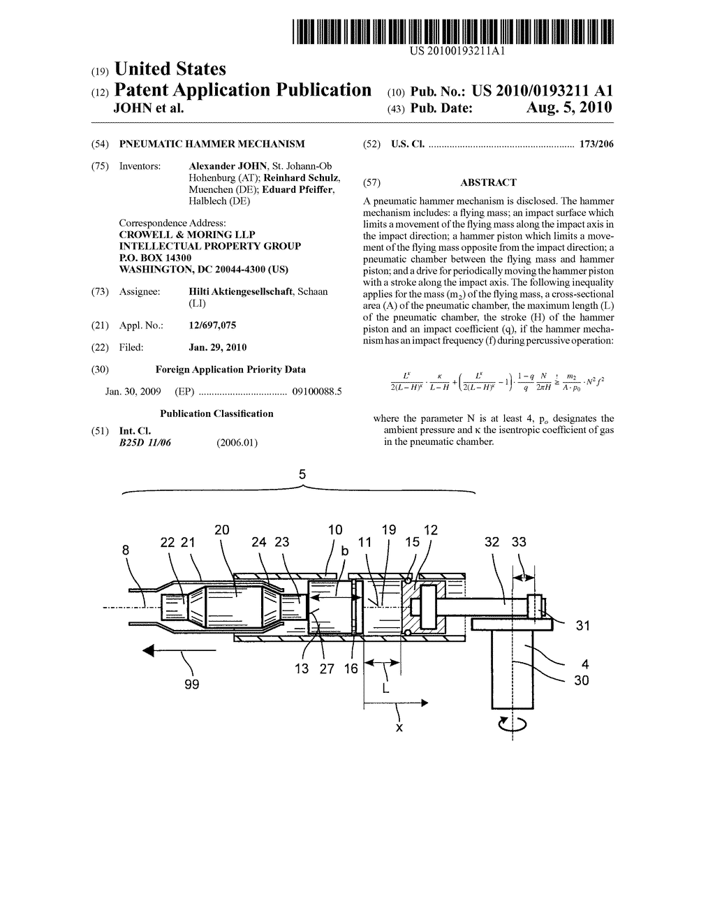 PNEUMATIC HAMMER MECHANISM - diagram, schematic, and image 01