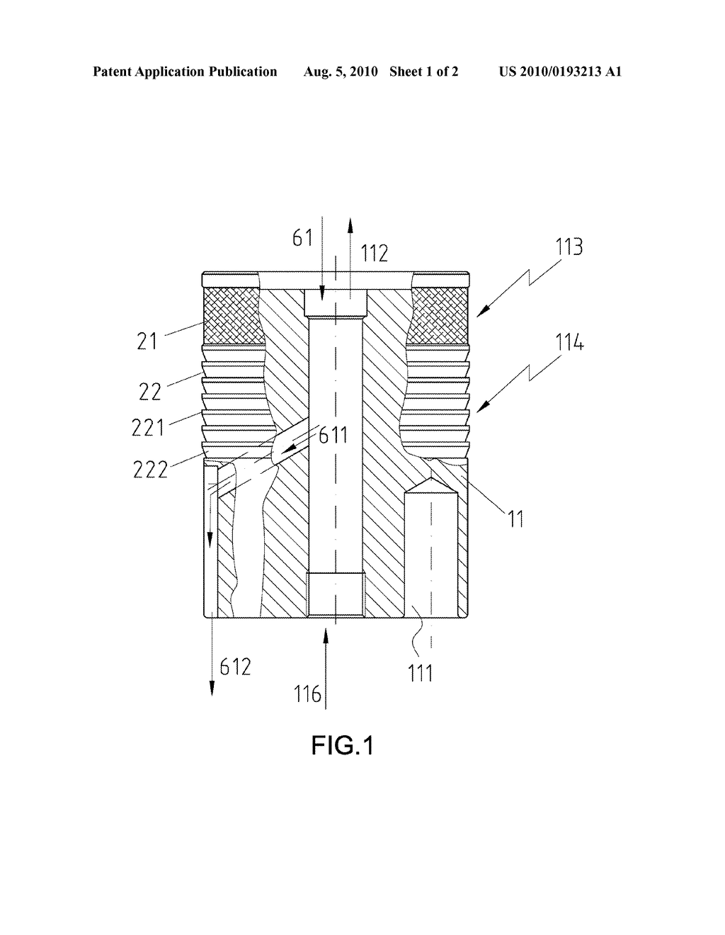 Assembly of the conduit of a water-cooled, high current cable including the compact cable head - diagram, schematic, and image 02