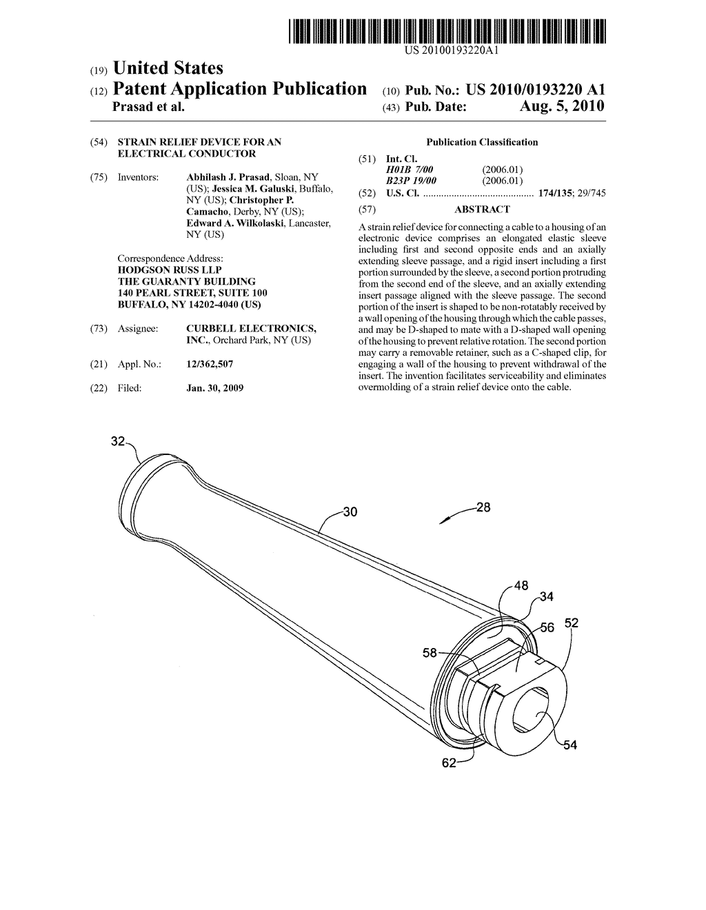 Strain Relief Device For An Electrical Conductor - diagram, schematic, and image 01