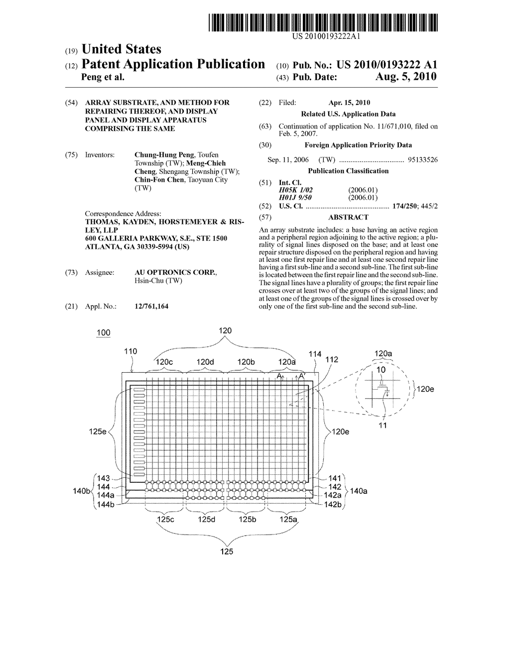 Array Substrate, and Method for Repairing Thereof, and Display Panel and Display Apparatus Comprising the Same - diagram, schematic, and image 01