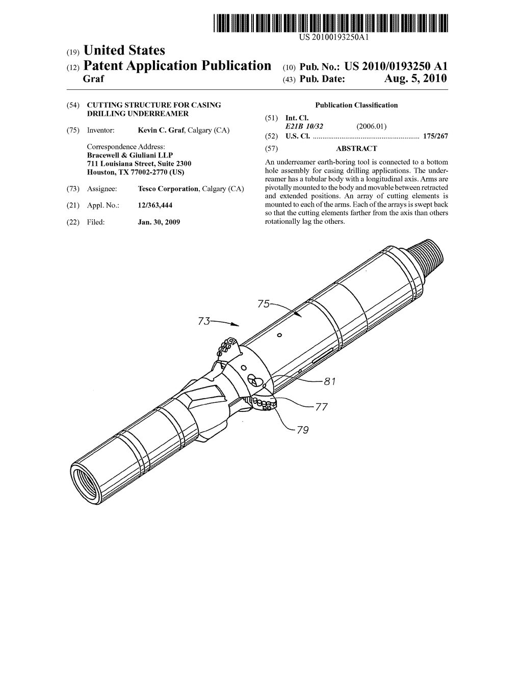 Cutting Structure for Casing Drilling Underreamer - diagram, schematic, and image 01