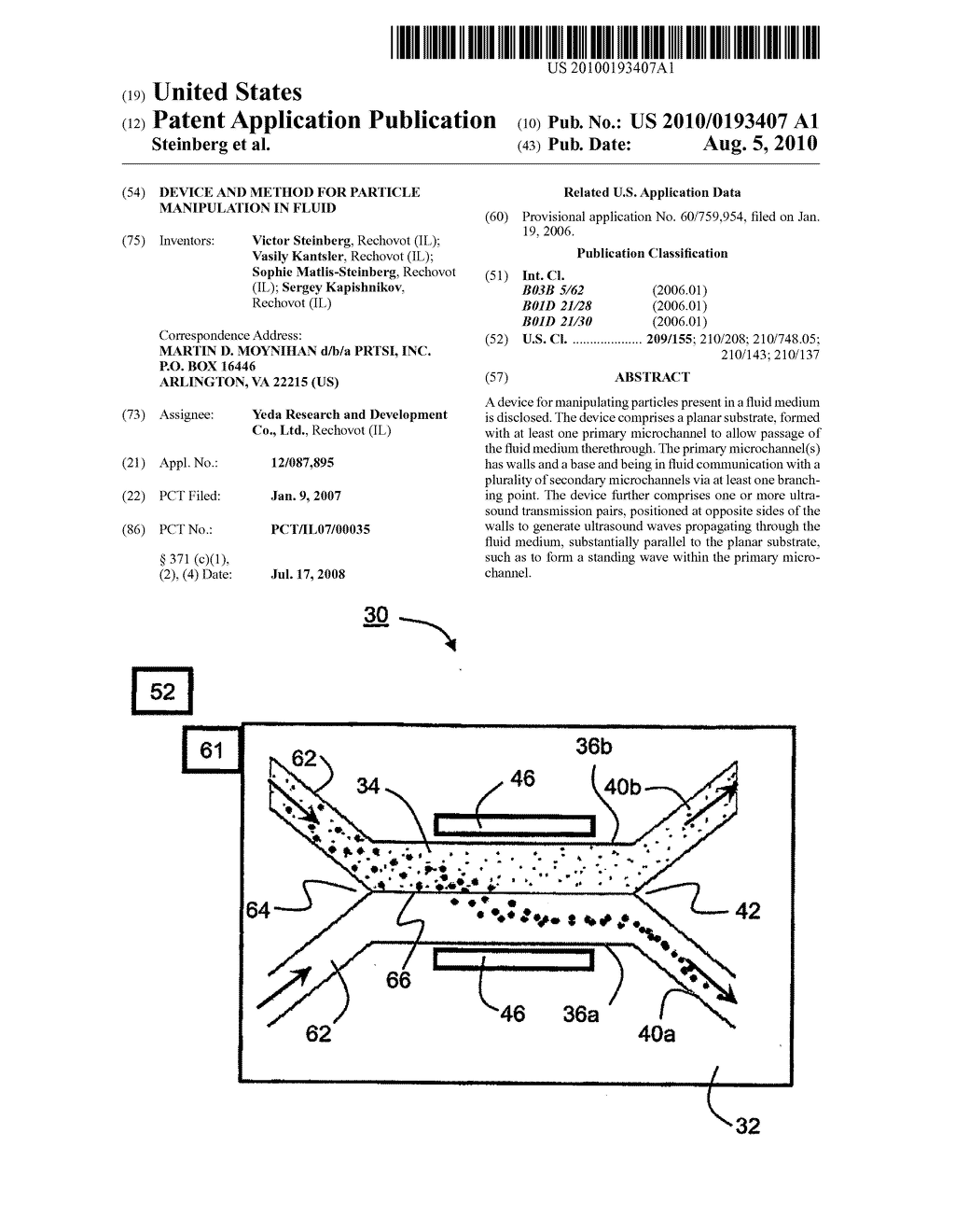 Device and Method For Particle Manipulation in Fluid - diagram, schematic, and image 01