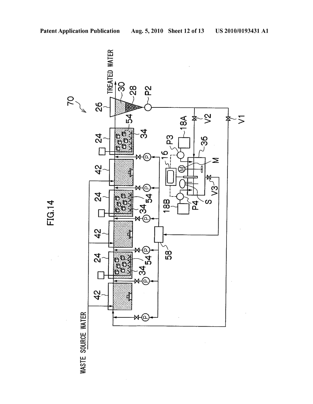 NITRITE TYPE NITRIFICATION-REACTIVE SLUDGE, PRODUCTION METHOD THEREFOR, PRODUCTION APPARATUS THEREFOR, AND WASTE WATER TREATMENT METHOD AND WASTE WATER TREATMENT APPARATUS - diagram, schematic, and image 13