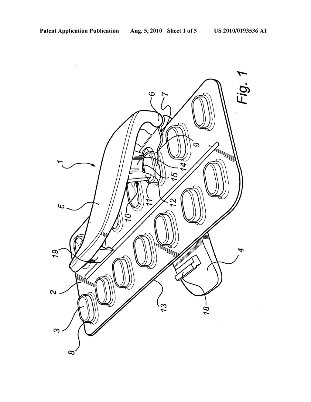  BLISTER PACK DEVICE AND A METHOD OF EJECTING A UNIT DOSAGE FROM A BLISTER PACK USING THE DEVICE - diagram, schematic, and image 02