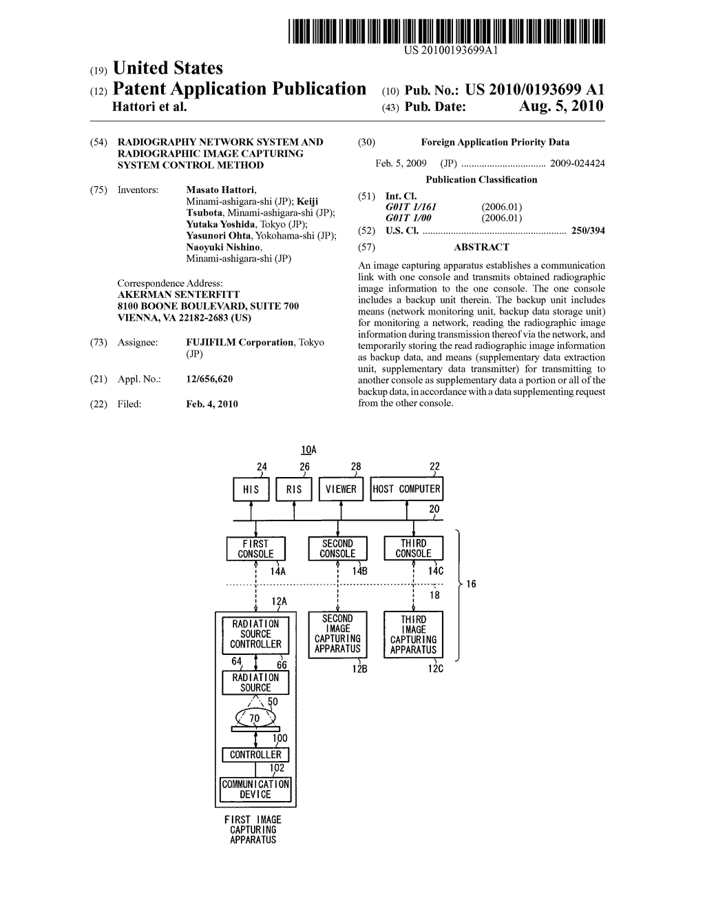 Radiography network system and radiographic image capturing system control method - diagram, schematic, and image 01