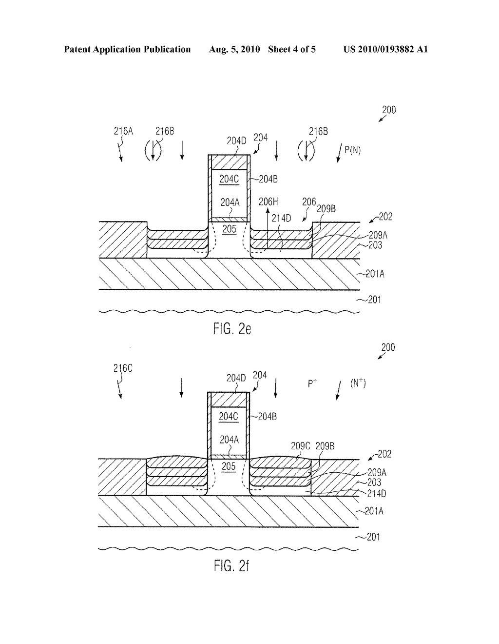 IN SITU FORMED DRAIN AND SOURCE REGIONS INCLUDING A STRAIN-INDUCING ALLOY AND A GRADED DOPANT PROFILE - diagram, schematic, and image 05