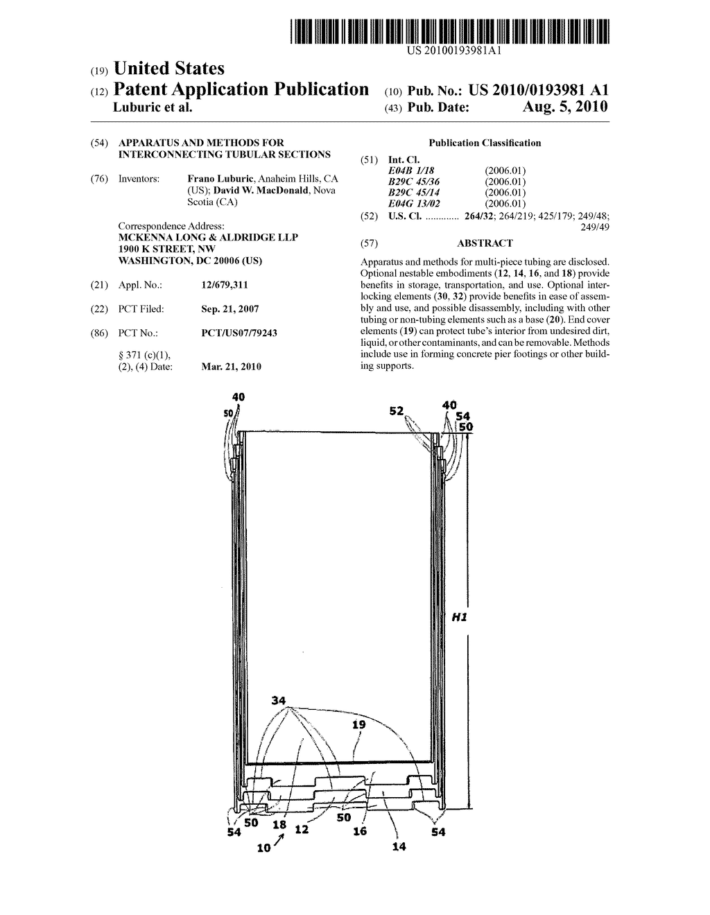 Apparatus and Methods for Interconnecting Tubular Sections - diagram, schematic, and image 01