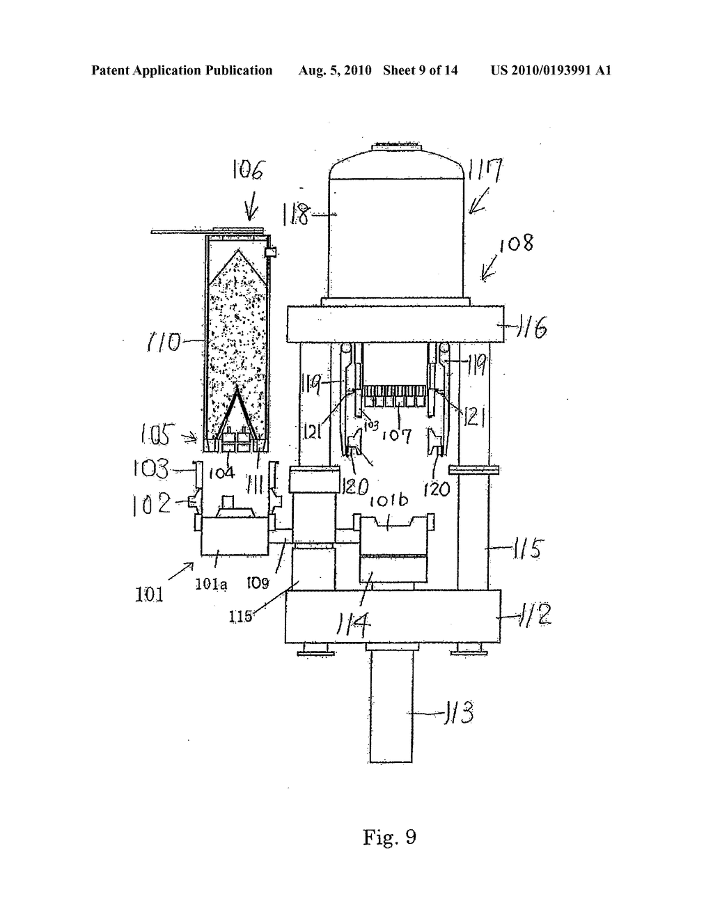 EQUIPMENT FOR MOLDING MOLD WITH MOLDING FLASK AND METHOD FOR MOLDING MOLD WITH MOLDING FLASK - diagram, schematic, and image 10