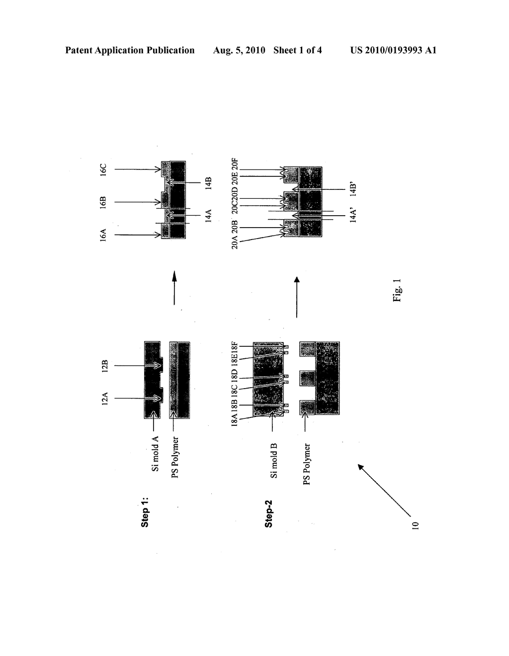 METHOD OF MAKING A SECONDARY IMPRINT ON AN IMPRINTED POLYMER - diagram, schematic, and image 02
