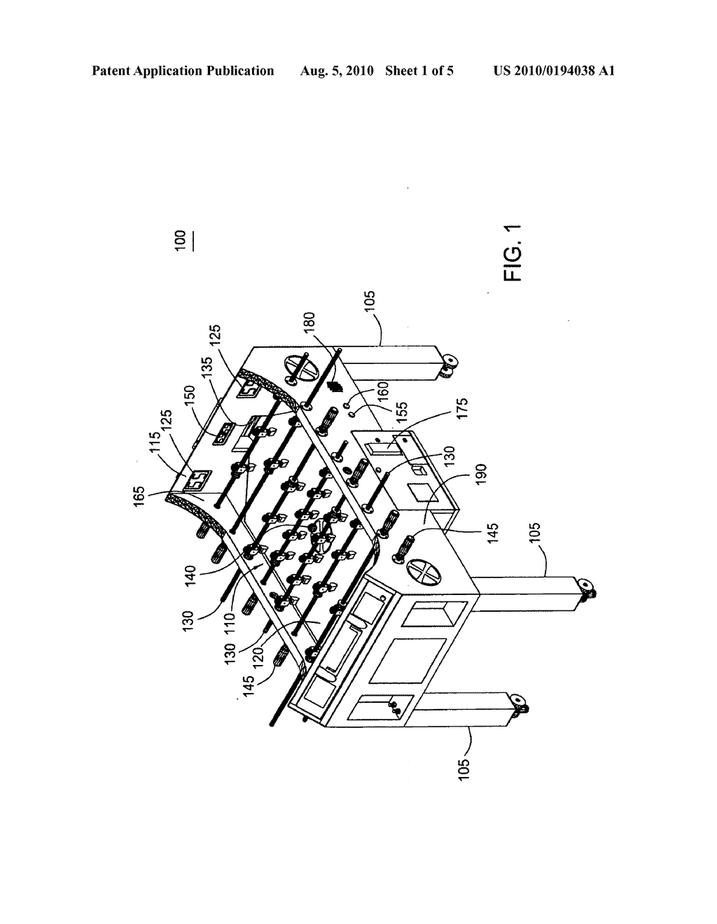 Foosball table - diagram, schematic, and image 02