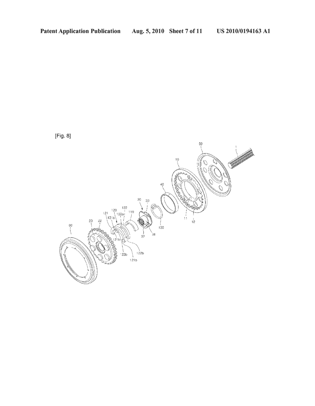 RECLINING DEVICE OF SEAT FOR VEHICLE - diagram, schematic, and image 08