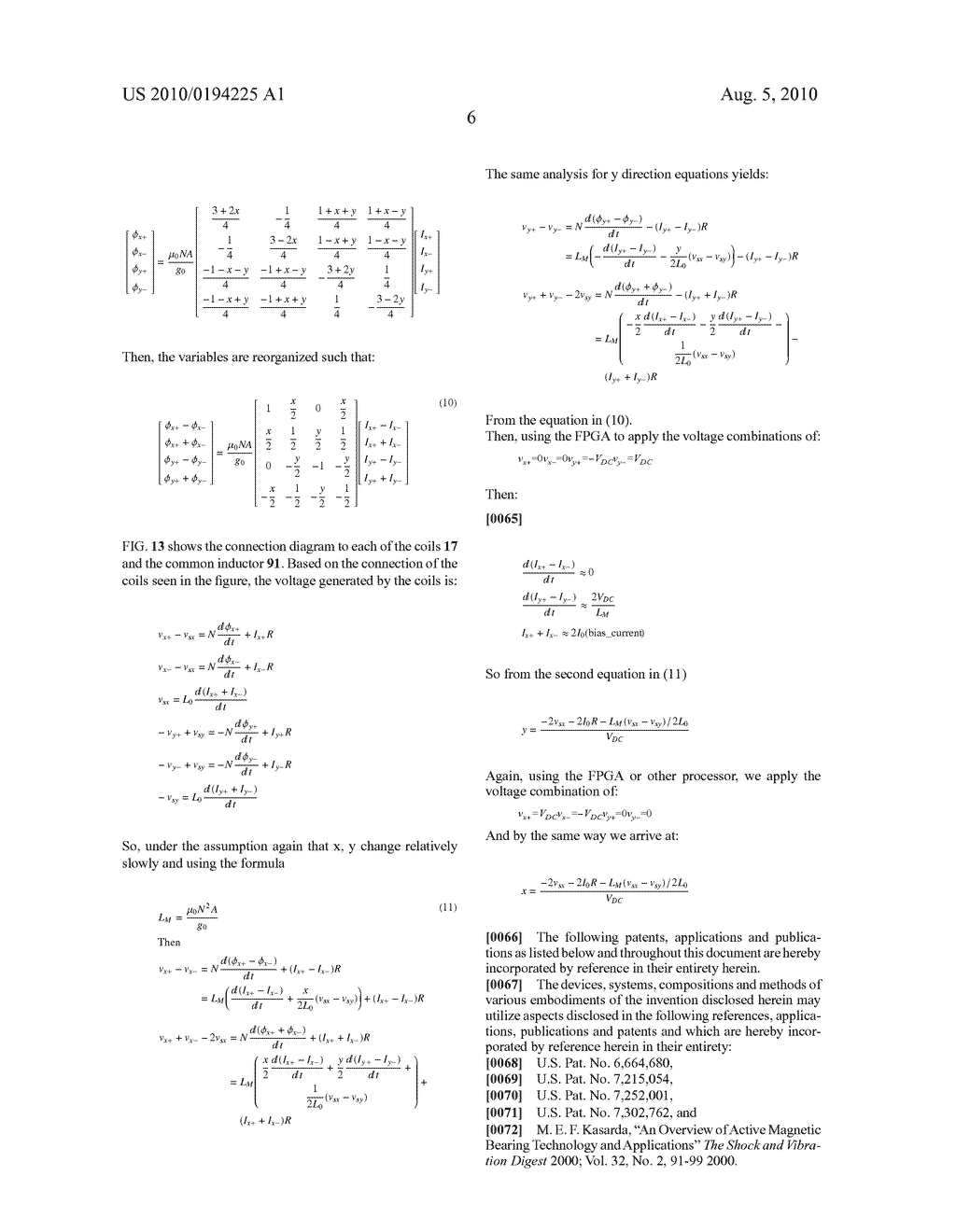 Self Sensing Integrated System and Method for Determining the Position of a Shaft in a Magnetic Bearing - diagram, schematic, and image 17