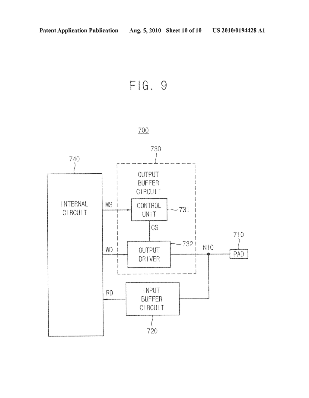 OUTPUT BUFFER CIRCUIT AND INTEGRATED CIRCUIT INCLUDING SAME - diagram, schematic, and image 11